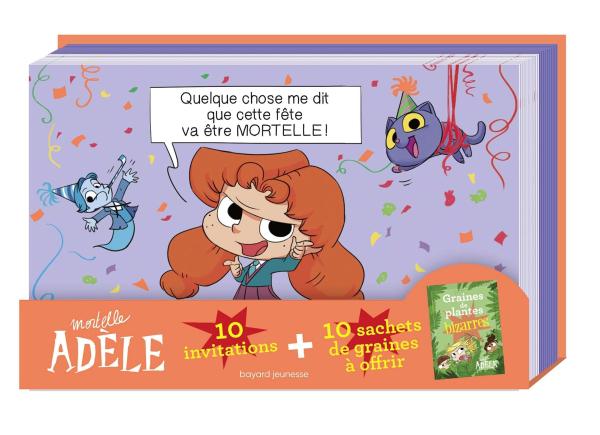 Mortelle Adèle : 10 invitations et 10 sachets de graines