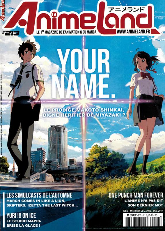 Animeland/213/Your name / Décembre 2016 - janvier 2017