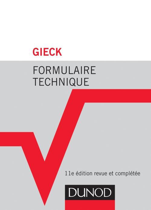 Formulaire technique - 11E ED.
