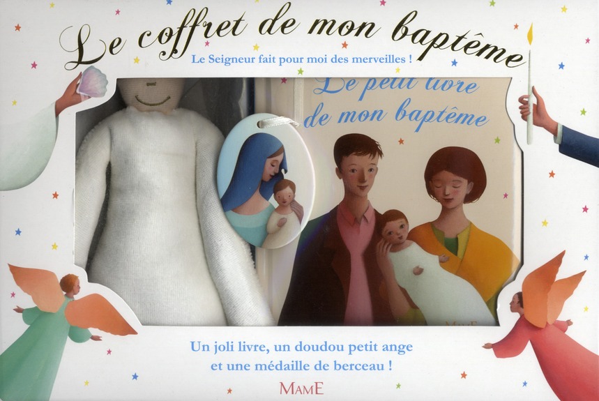 Le coffret de mon baptême. Avec un livre, une médaille et un doudou petit ange