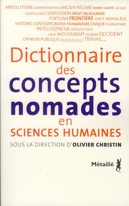 Dictionnaire des concepts nomades en Sciences Humaines