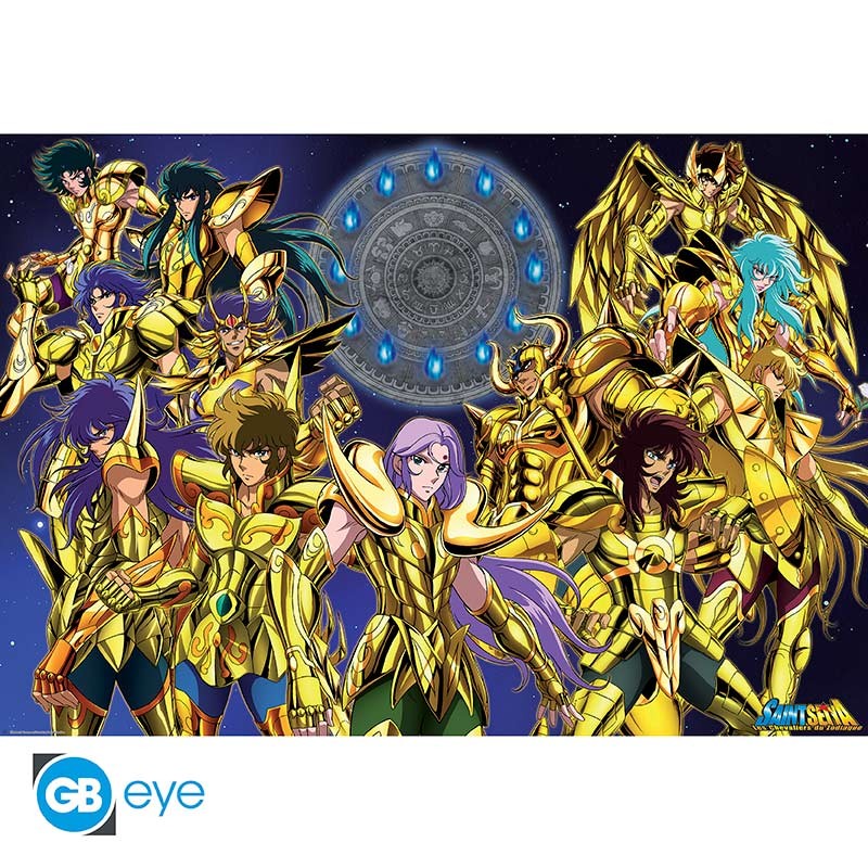 Saint Seiya - Poster roulé maxi 91,5 x 61 cm : Chevaliers d'or 1