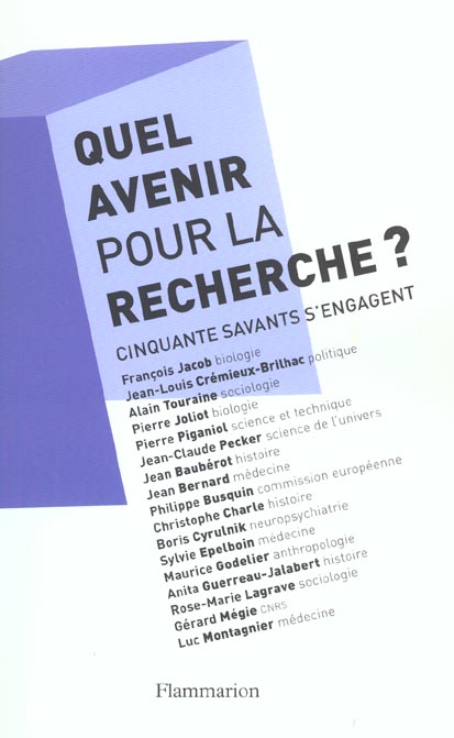 Quel avenir pour la recherche ?