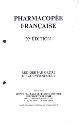 MISE A JOUR 2010 PHARMACOPEE FRANCAISE 10E ED AVEC CD ROM