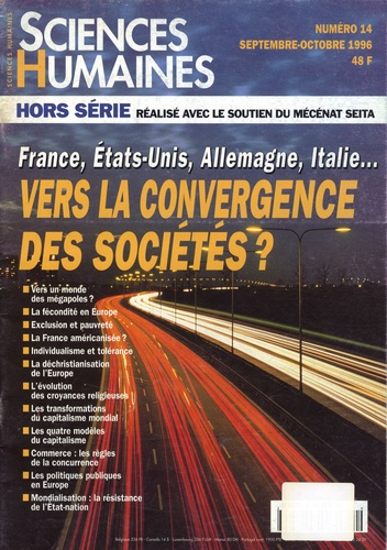 Sciences Humaines Hors-série N° 14, Septembre-octobre 1996 : Vers la convergence des sociétés ? Fran
