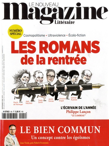 Le Nouveau Magazine Littéraire N° 9, septembre 2018 : Les romans de la rentrée