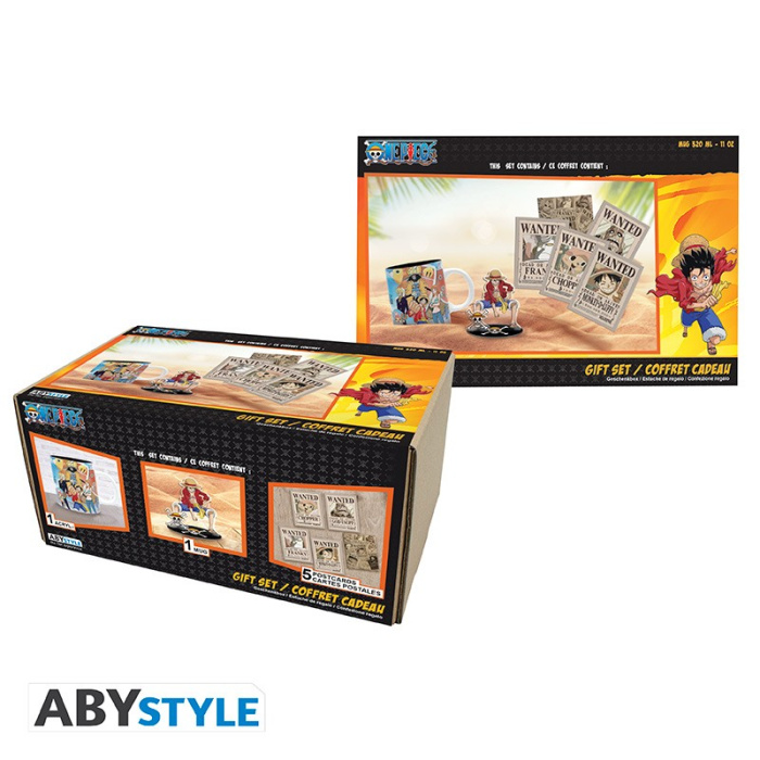 One Piece : Pack Mug 320 ml, Acryl, Cartes postales Luffy