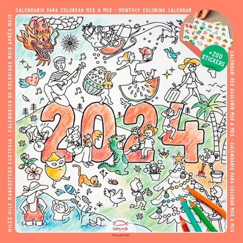 Calendrier à colorier. Edition 2024
