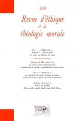 Revue d'éthique et de théologie morale N° 269, juin 2012