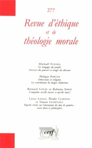 Revue d'éthique et de théologie morale N° 277, Décembre 2013