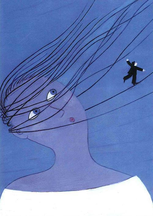 Cp couleurs marchande de vent