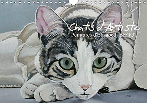 Chats d'artiste. Calendrier perpétuel A4 horizontal