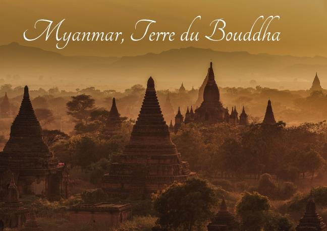 MYANMAR TERRE DU BOUDDHA LIVRE POSTER DIN A3 HORIZONTAL