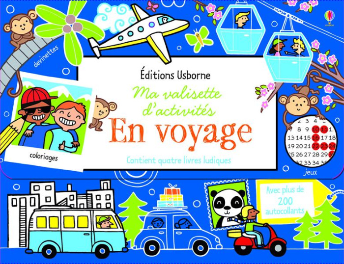 Ma valisette d'activités En voyage. Livre de jeux en voyage ; Cahier d'activités en voyage ; Dessins