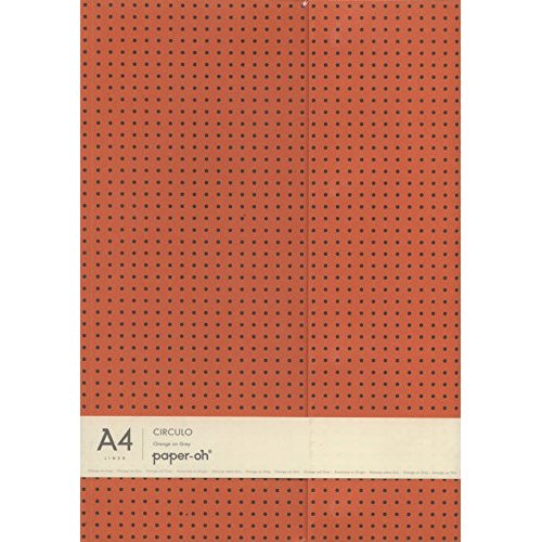 Carnet Circulo Orange sur Gris A4 Ligné