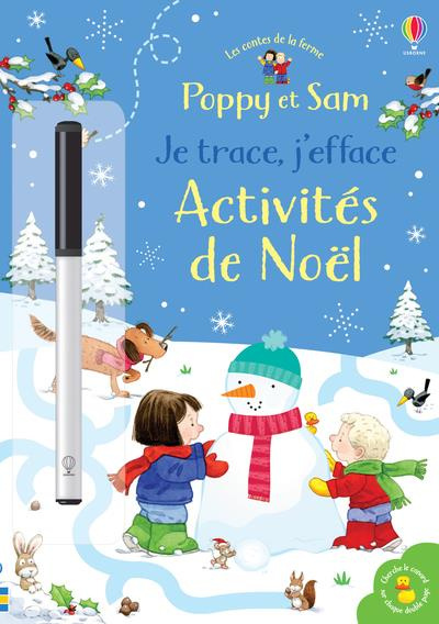 Activités de Noël Poppy et Sam. Avec un feutre effaçable