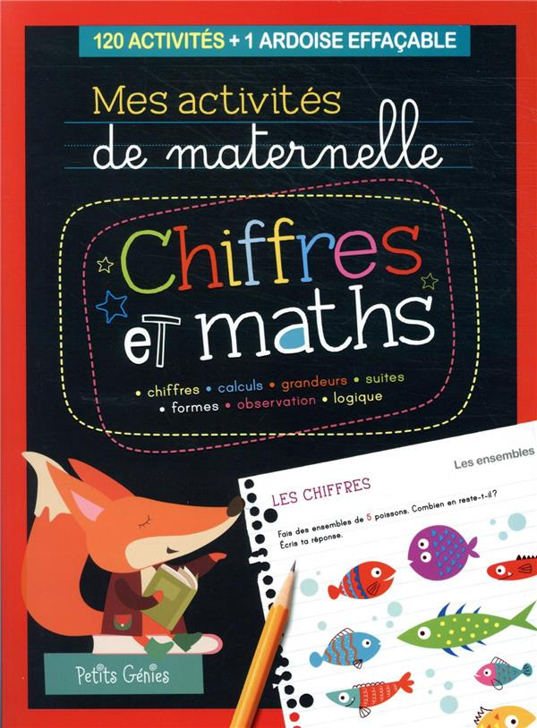 Chiffres et maths. 120 activités   1 ardoise effaçable