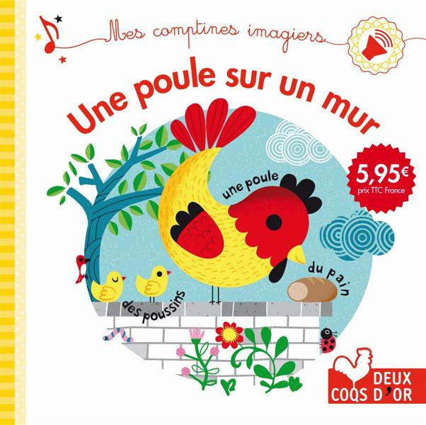 Une poule sur un mur