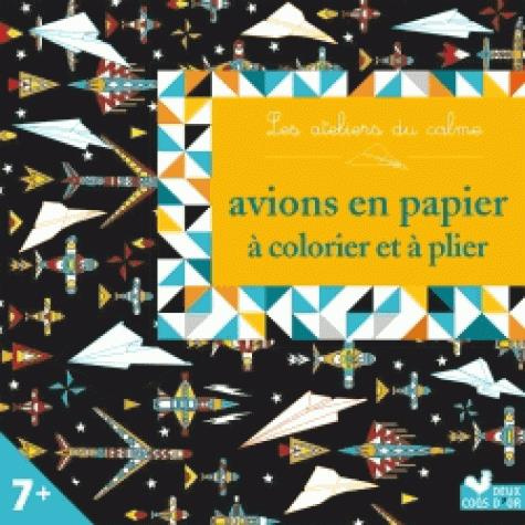 Avions en papier à colorier et plier
