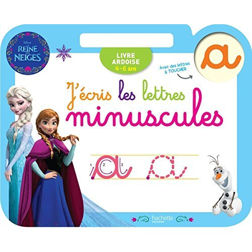 Ardoise Reine des neiges. J'écris les lettres minuscules