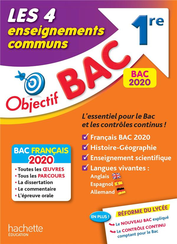 Les 4 enseignements communs 1re. Edition 2020