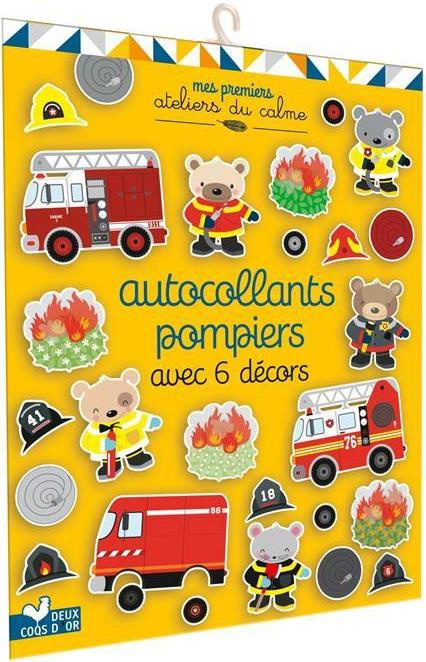 Autocollants pompiers avec 6 décors