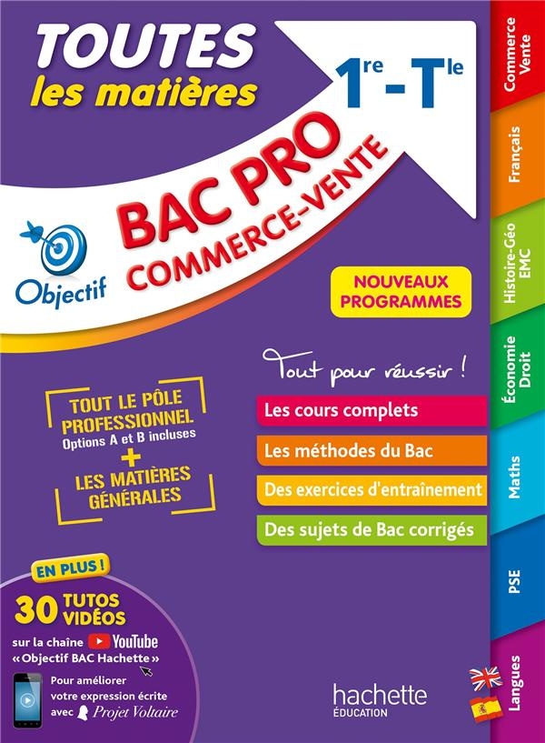 Toutes les matières Bac Pro 1re-Tle Commerce-vente. Edition 2021