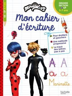 Mon cahier d'écriture Miraculous Grande section et CP