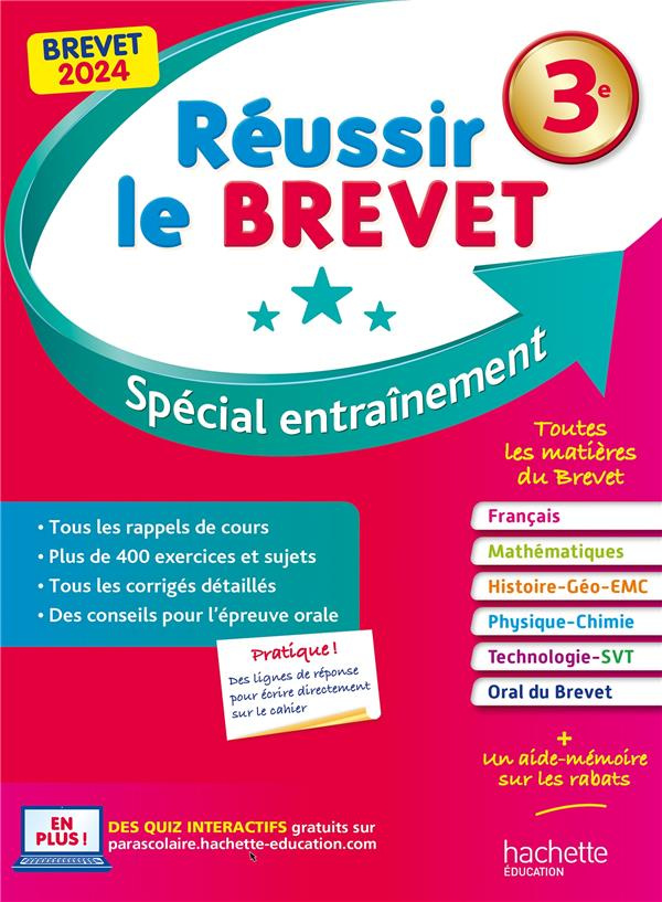 Réussir le Brevet 3e. Spécial entraînement, Edition 2024