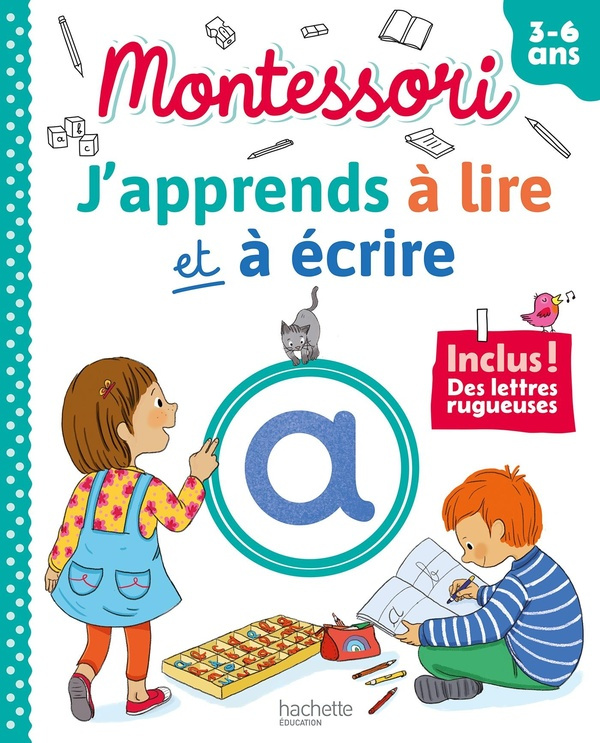 J'apprends à lire et à écrire Montessori. Inclus ! Des lettres rugueuses