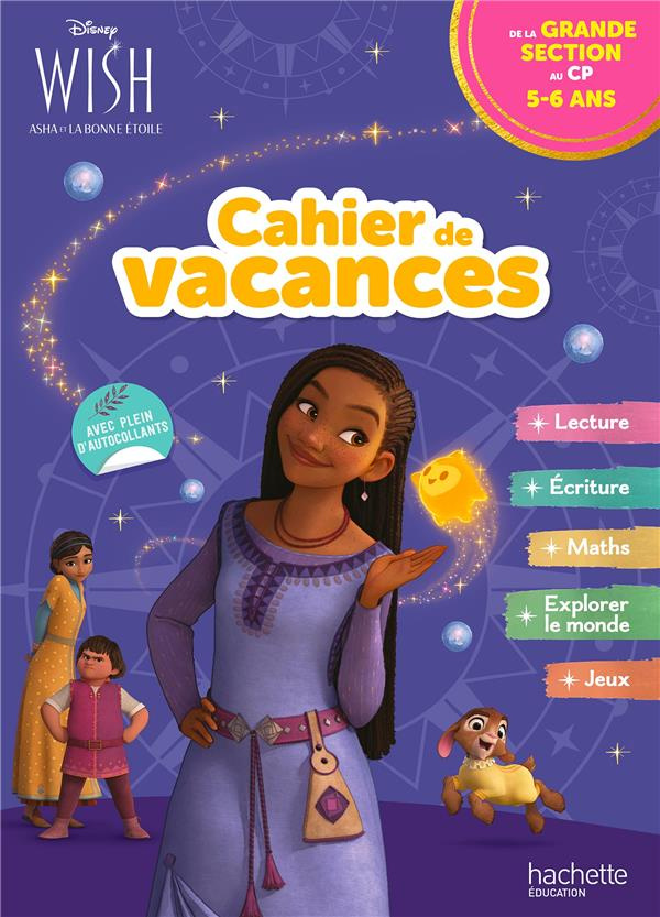 Cahier de vacances Wish, Asha et la bonne étoile. De la Grande section au CP, Edition 2024