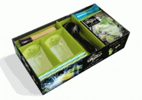 Mojito, le kit de survie. Avec 2 verres à mojito, 1 doseur, 1 pilon, 2 pailles, 1 presse-agrumes