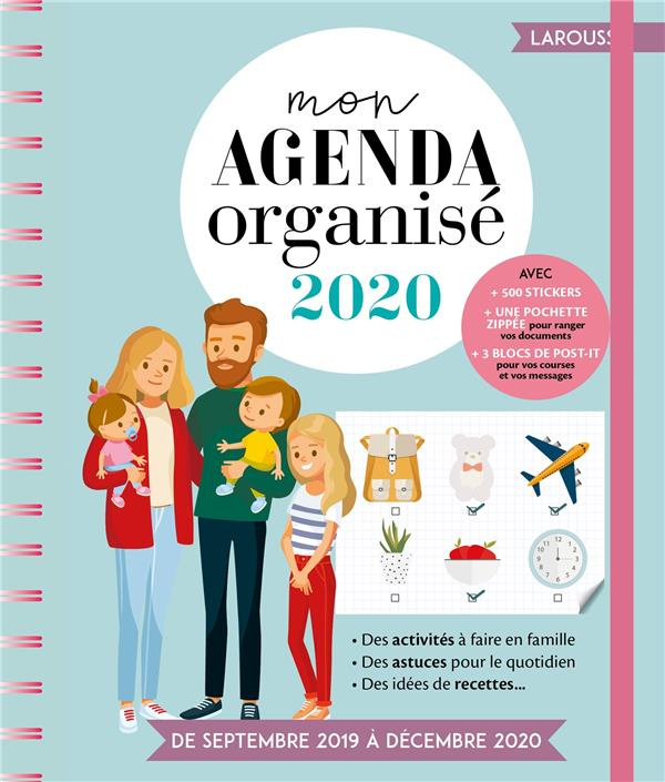 Mon agenda organisé. Avec un stylo-bille, Edition 2019-2020