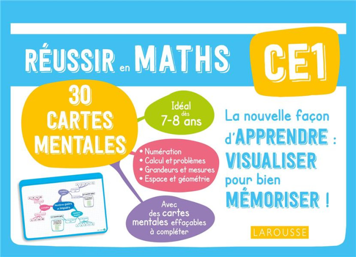 Mathématiques CE1 Mes cartes mentales. Réussir en Maths