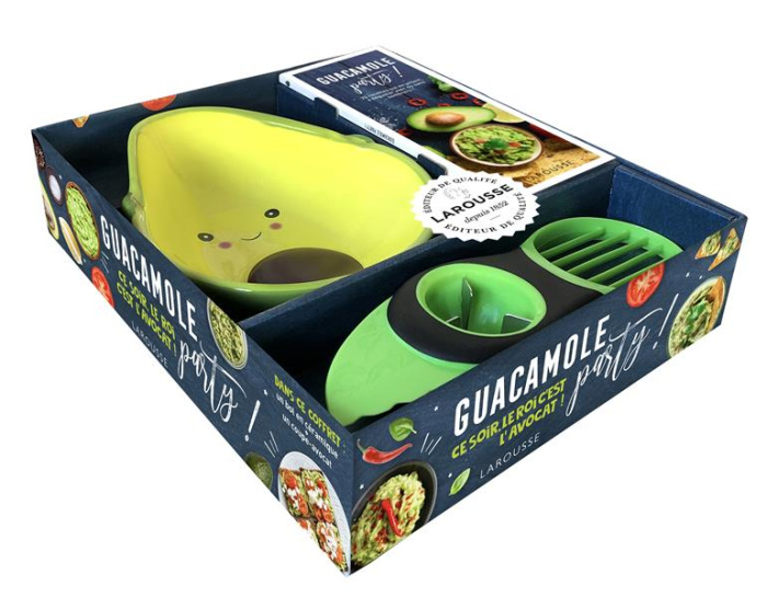 Coffret Guacamole Party ! Ce soir, le roi c'est l'avocat ! Avec 1 livret de plus de 20 recettes, 1 b