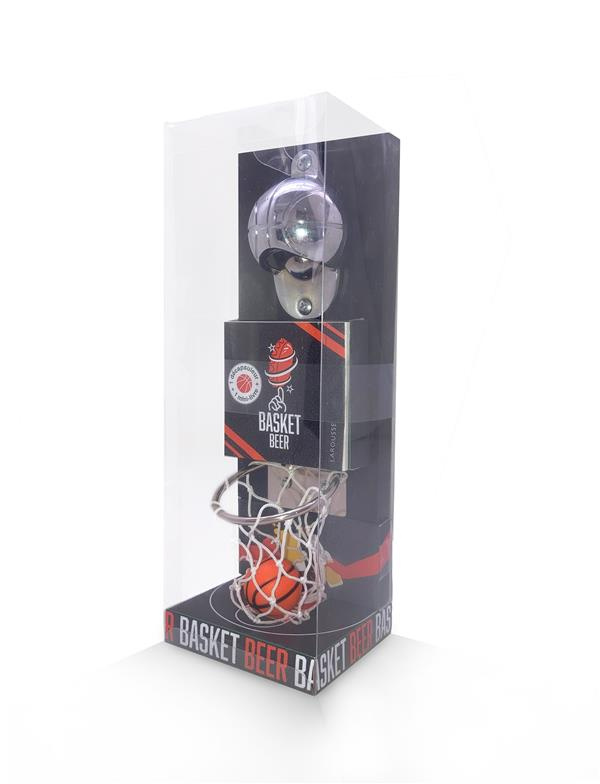 Basket Beer. Coffret avec 1 décapsuleur, 1 balle, et 1 livret