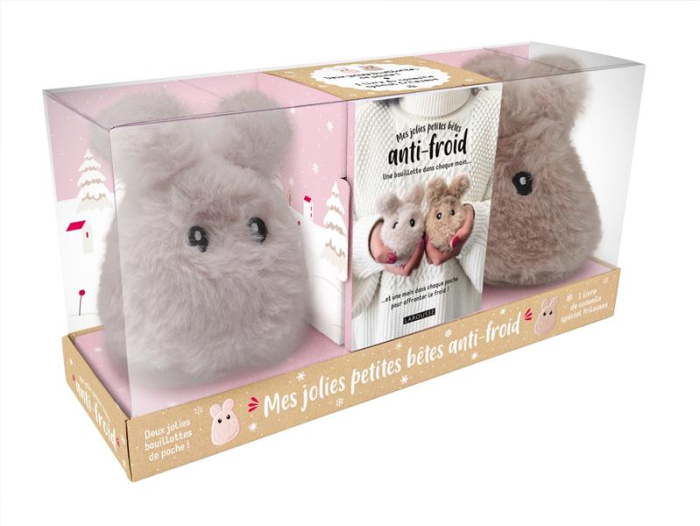 Mes jolies petites bêtes anti-froid. Coffret avec 2 bouillottes en peluche   1 livret d'astuces