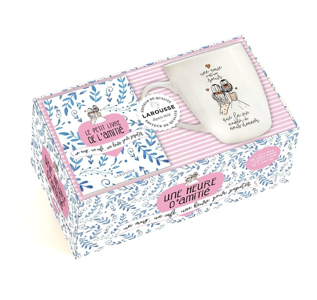 Une heure d'amitié. Coffret avec un mug en céramique