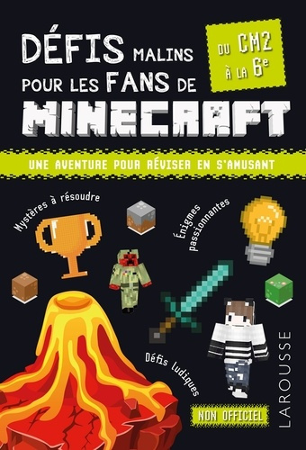 Défis malins pour les fans de Minecraft. Du CM2 à la 6e