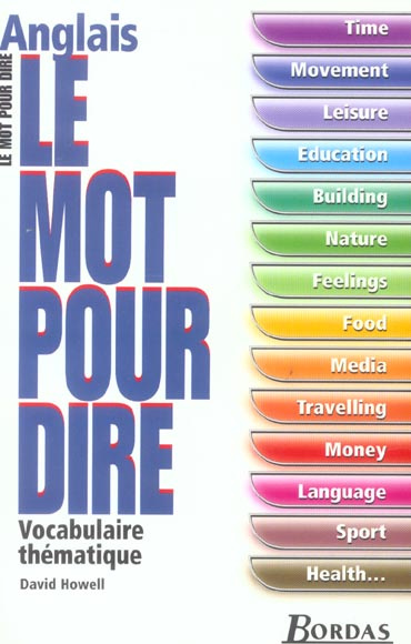 Anglais, le mot pour le dire. Vocabulaire thématique
