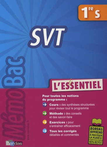 SVT 1e S. L'essentiel