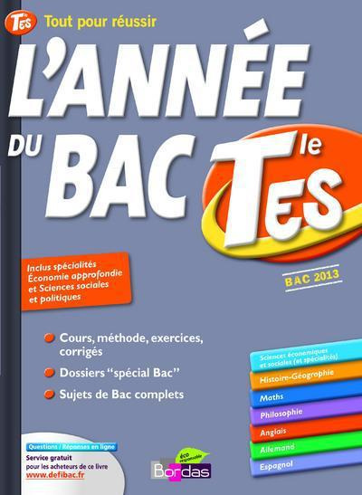 L'année du BAC terminale ES