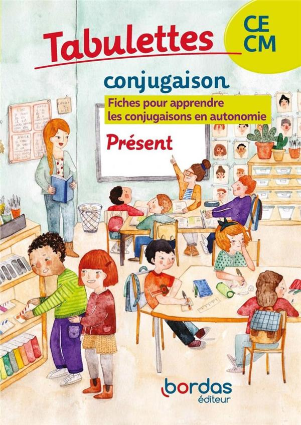 Tabulettes conjugaison Présent CE-CM. 10 carnets   1 guide pédagogique, Edition 2021