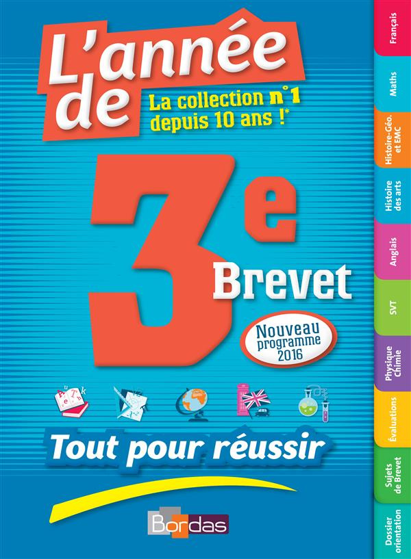 L'année de 3e brevet. Edition 2016