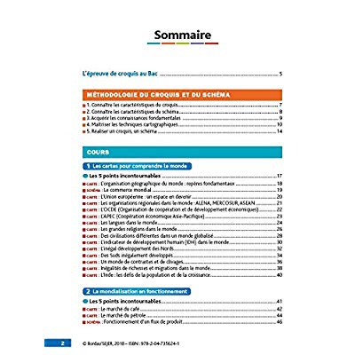 Croquis et schémas de géographie Tle L-ES-E