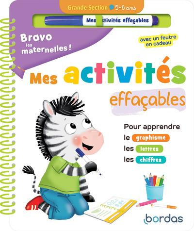 Mes activités effaçables Grande section. Pour apprendre le graphisme, les lettres, les chiffres. Ave