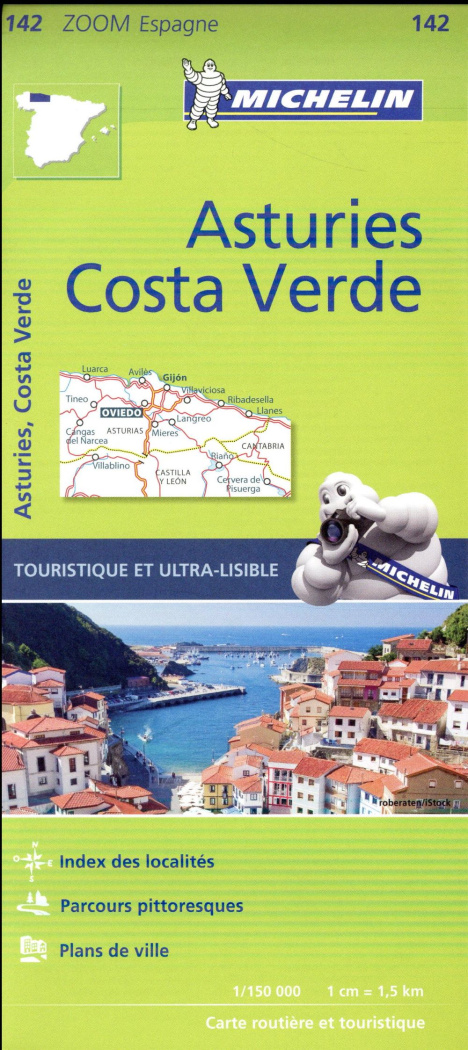 ASTURIAS COSTA VERDE 11142 CARTE ZOOM MICHELIN KAA