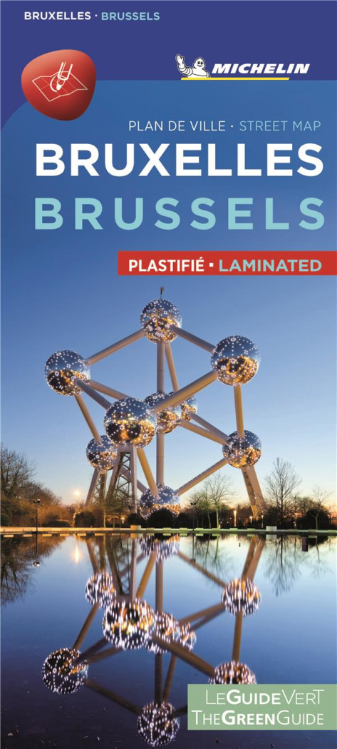 BRUXELLES PLAN DE VILLE PLASTIFIE