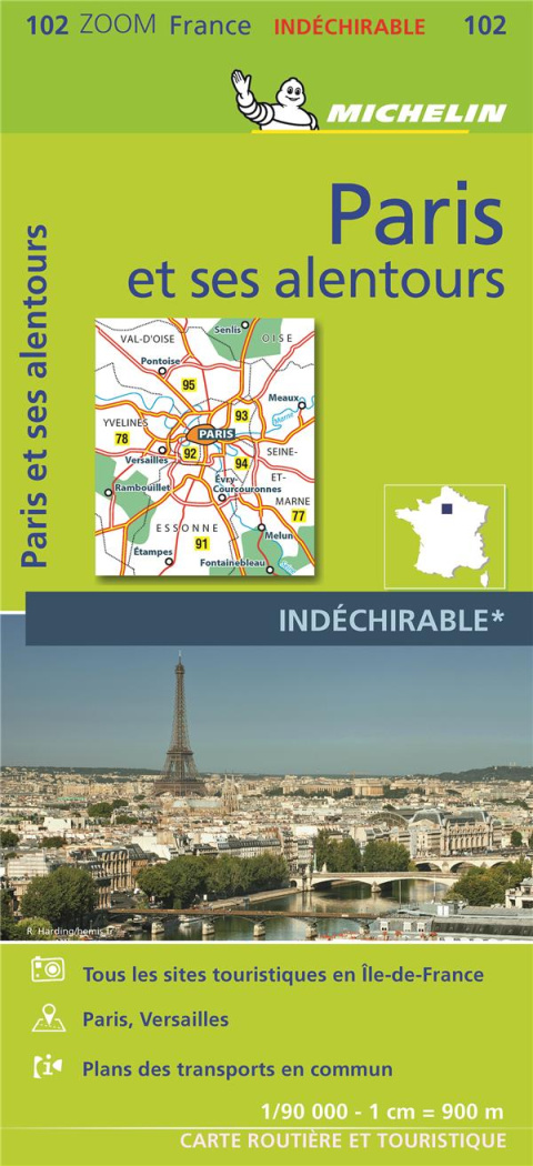 PARIS ET SES ALENTOURS 17102 CARTE MICHELIN KAART