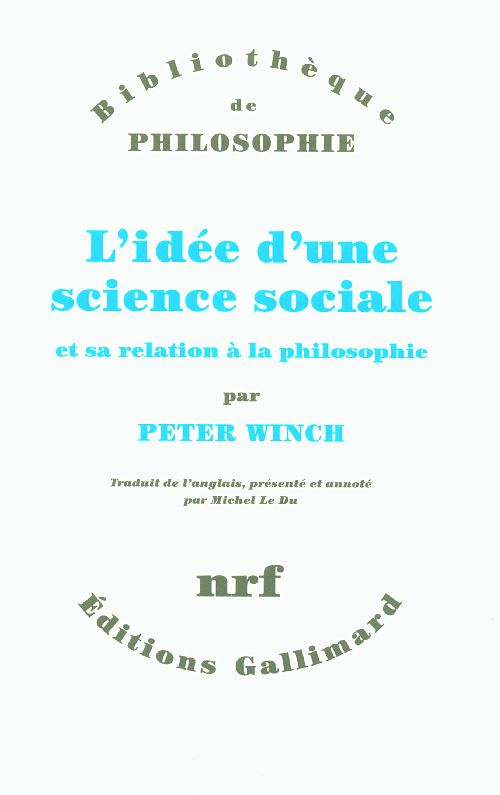 L'idée d'une science sociale et sa relation à la philosophie